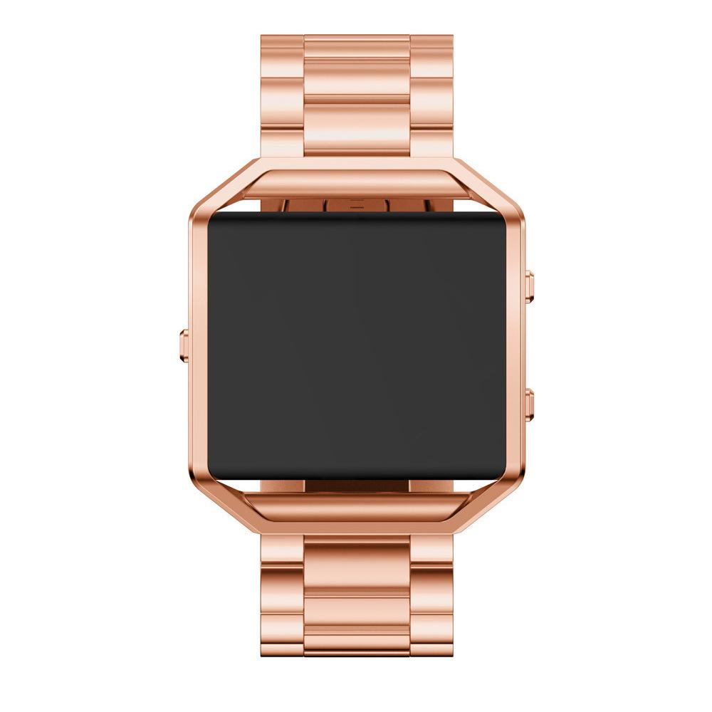 Stainless Steel Folding Clasp Watch band Strap Frame For Fitbit Blaze